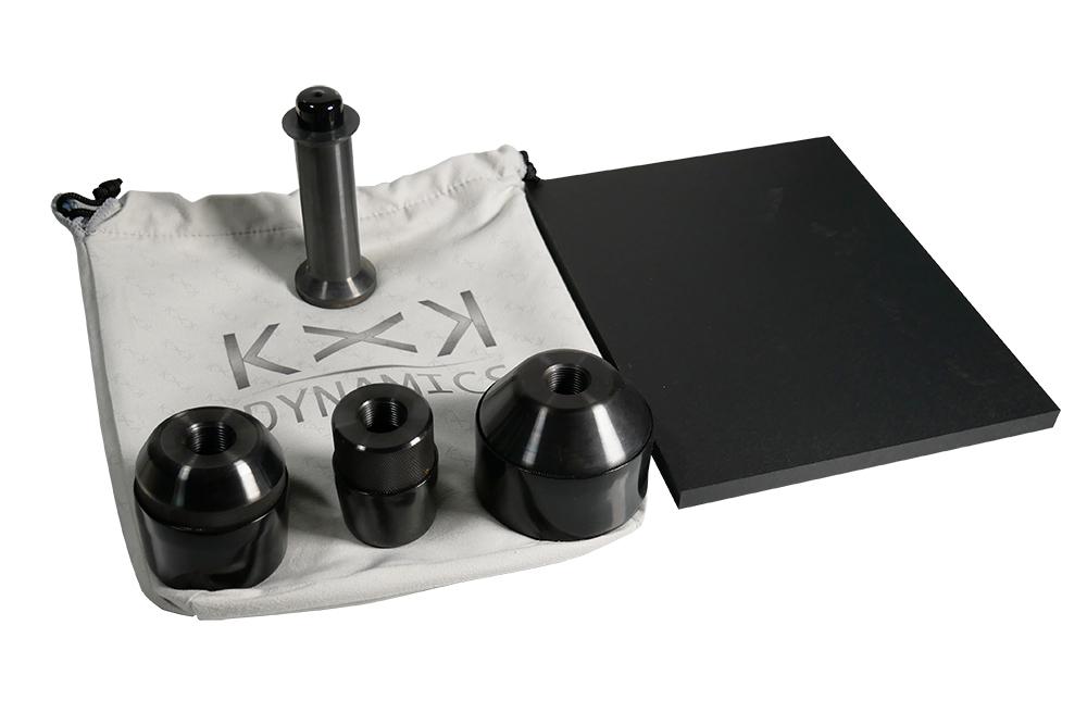 KxK Dynamics Accessory [Complete Pad Punch Set] Pad Punch Set + Stryker Handle + Punch Board + Branded Bag