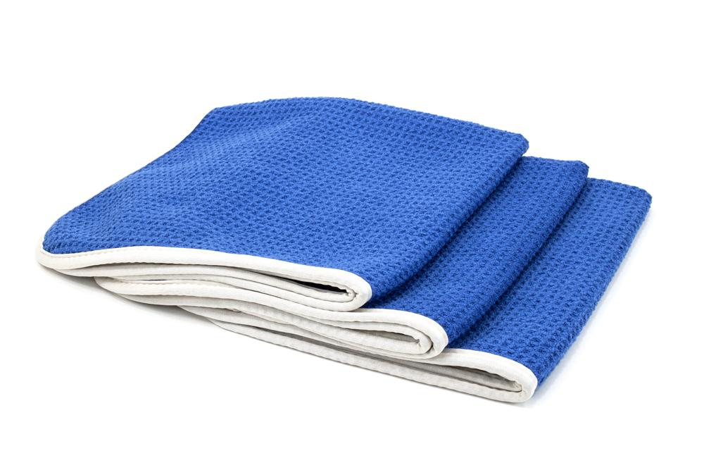 Waffle Weave Drying Microfiber Towel Blue