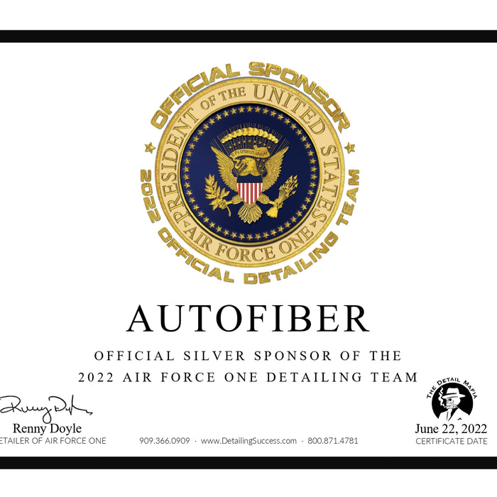 We are an Official Sponsor of the 2022 Air Force One Detailing Team!