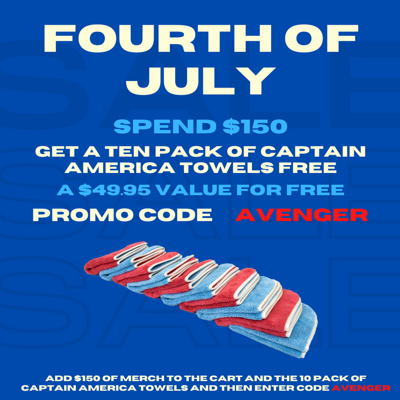 Free 10-Pack of Captain America Towels with $150 Purchase