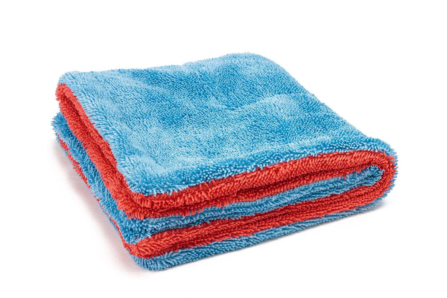 Autofiber Bulk Towel Blue/Red FULL CASE Dreadnought MAX Jr. - Triple Layer Microfiber Twist Pile Drying Towel (16 in. x 16 in., 1400gsm) - 60 Case