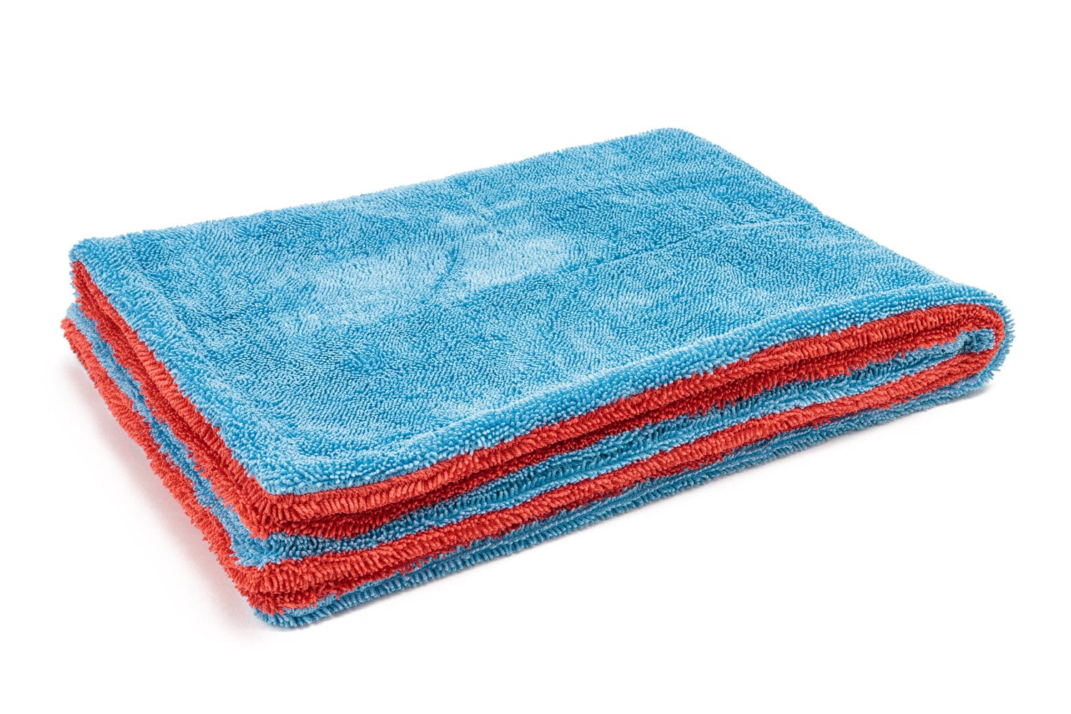 Autofiber Bulk Towel Blue/Red FULL CASE Dreadnought MAX - Triple Layer Microfiber Twist Pile Drying Towel (20 in. x 30 in., 1400gsm) - 26/case