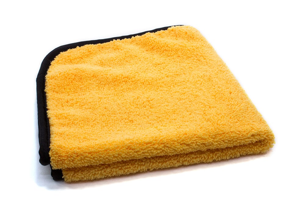 Autofiber Towel Gold w/ Black Edge [Elite] Microfiber Detailing Towels with Silk Edge (16 in. x 16 in. 360 gsm) 10 pack