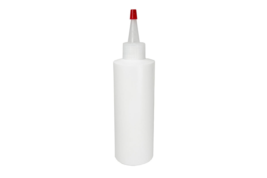 General Car Care Bottle Natural Yorker Dispensing Cap with Red Tip 8 oz. White HDPE Bottle