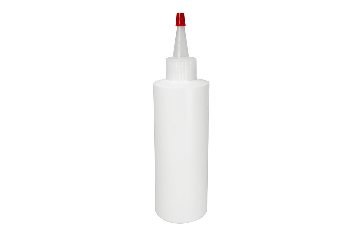 General Car Care Bottle Natural Yorker Dispensing Cap with Red Tip 8 oz. White HDPE Bottle
