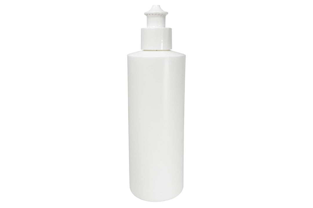 General Car Care Bottle White Push-Pull Closure 8 oz. White HDPE Bottle