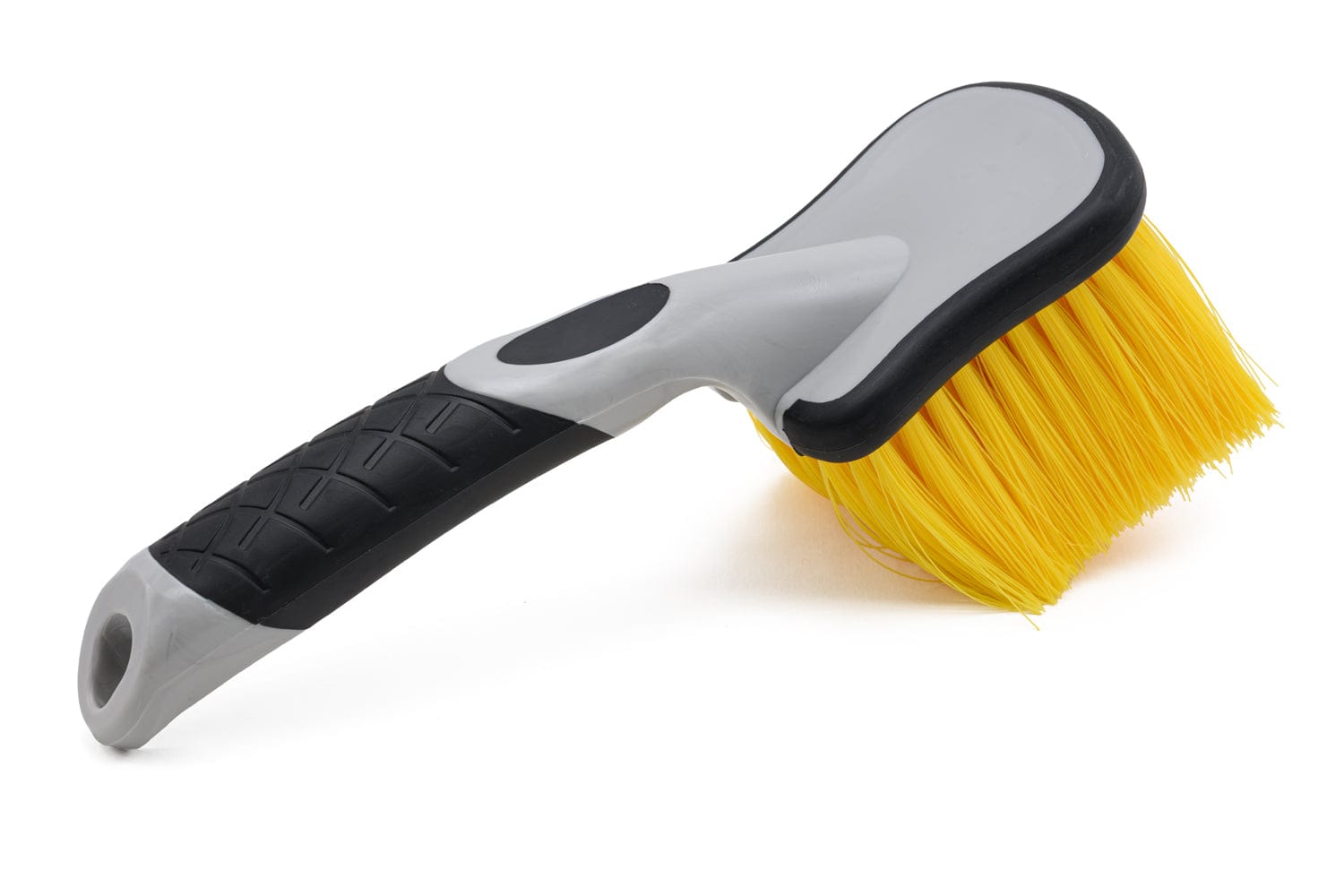 General Car Care Brush Short Handle Brush (Soft Nylon Brsitle) - Yellow