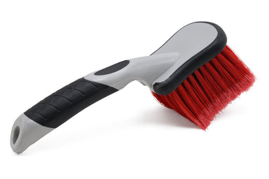 General Car Care Brush Short Handle Brush (Flagged Nylon Brsitle) - Red