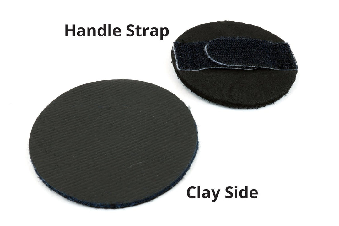 Autofiber Mitt with Handle [Clay Disc 3] Round Decontamination Pad with Velcro 3" Diameter