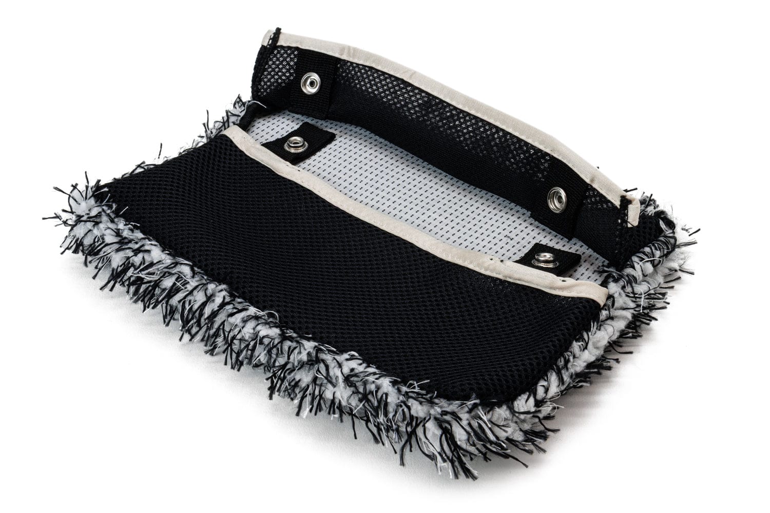Autofiber Mitt Plush (Mesh Top) / Black [Mitt on a Stick] Refill Microfiber Cover - Wash Monster (Plush)