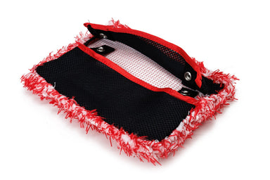 Autofiber Mitt Plush (Mesh Top) / Red [Mitt on a Stick] Refill Microfiber Cover - Wash Monster (Plush)