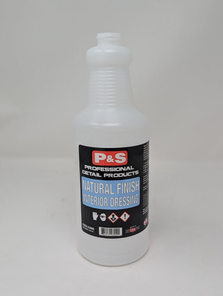 P&amp;S Detail Products Chemical Quart Bottle (empty) Natural Finish Interior Dressing