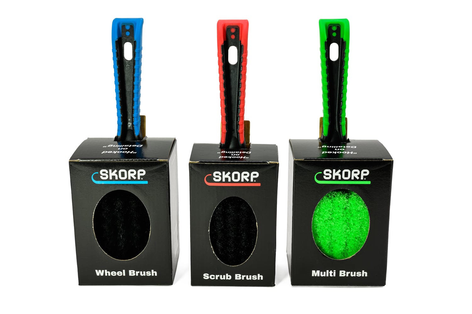 SKORP 3-Pack — all three brushes in retail packaging
