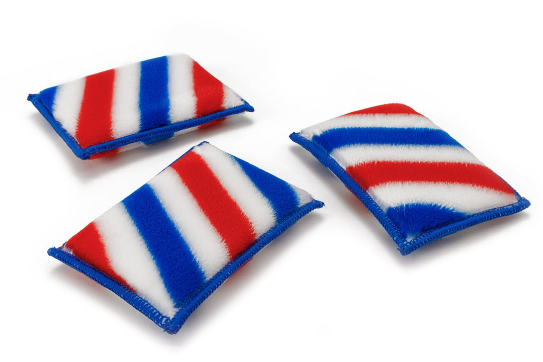Autofiber Sponge Original: 5"x3" (3 pack) / Red/White/Blue (Limited Edition) [Scrub Ninja Max] Interior Scrubber Sponge - Leather, Plastic &amp; Vinyl Cleaning Pad