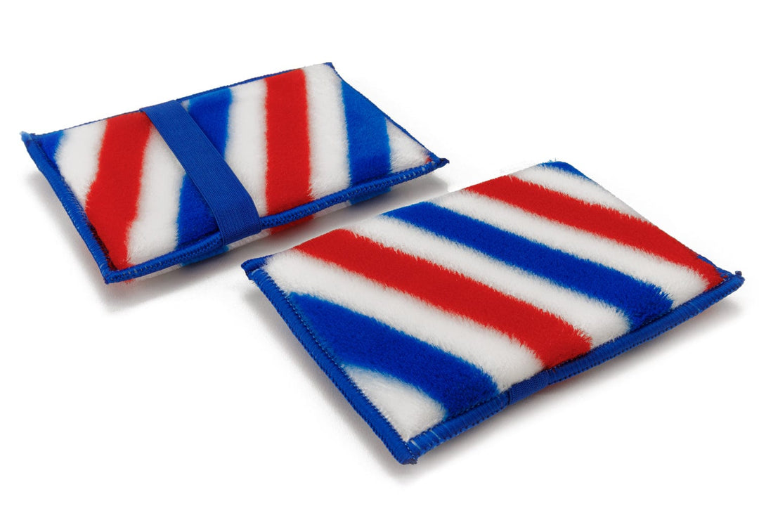 Autofiber Launch Sponge Red/White/Blue (Limited Edition) [Scrub Ninja Max XL] Interior Scrubber Sponge - with Elastic Strap (6.5 in. x 4.5 in.) - 2 pack