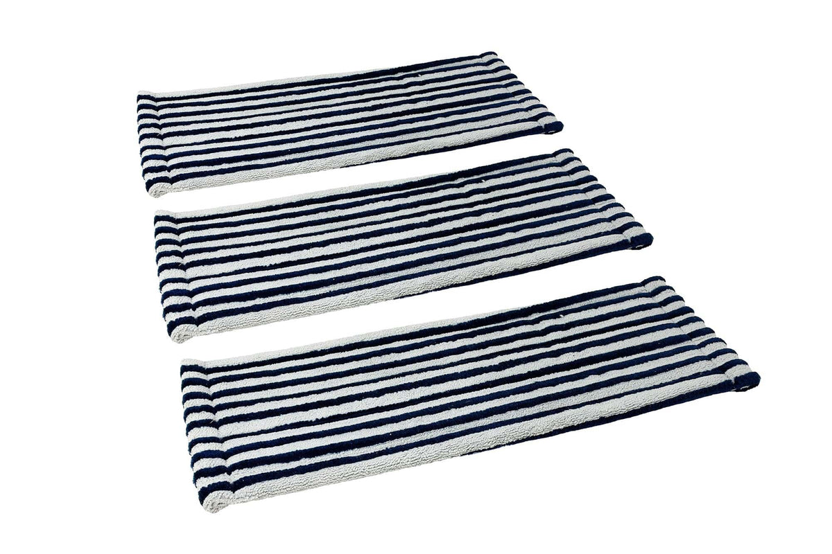 Autofiber [Shop Mop] 20" Premium Microfiber Scrubber Mop Pads - 3 Pack