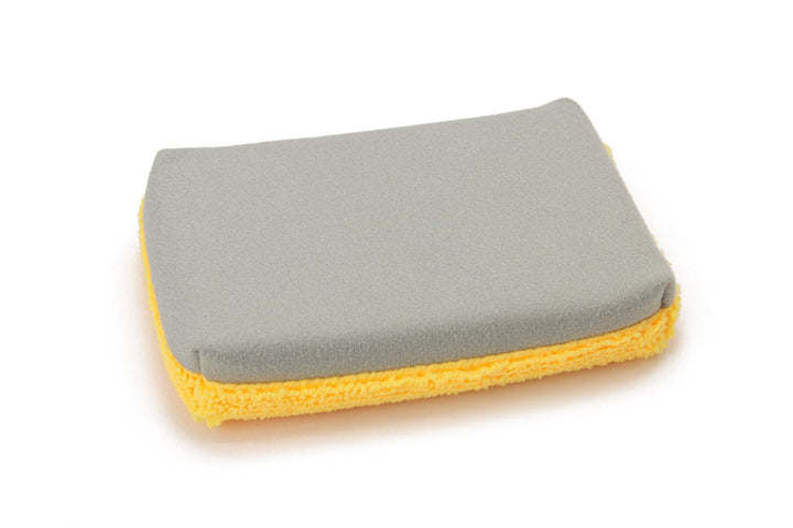 Autofiber Sponge Thin [Saver Applicator] Half/Half Microfiber Coating Applicator Sponge with Plastic Barrier (One Side Suede, One Side Terry)  - 12 pack