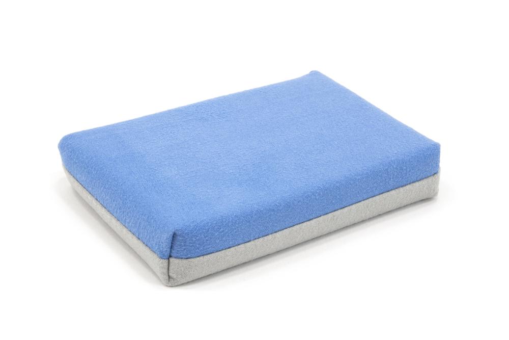 Autofiber Sponge [Saver Applicator Smooth] Microfiber Suede Applicator Sponge with Plastic Barrier - Blue &amp; Gray - 12 pack