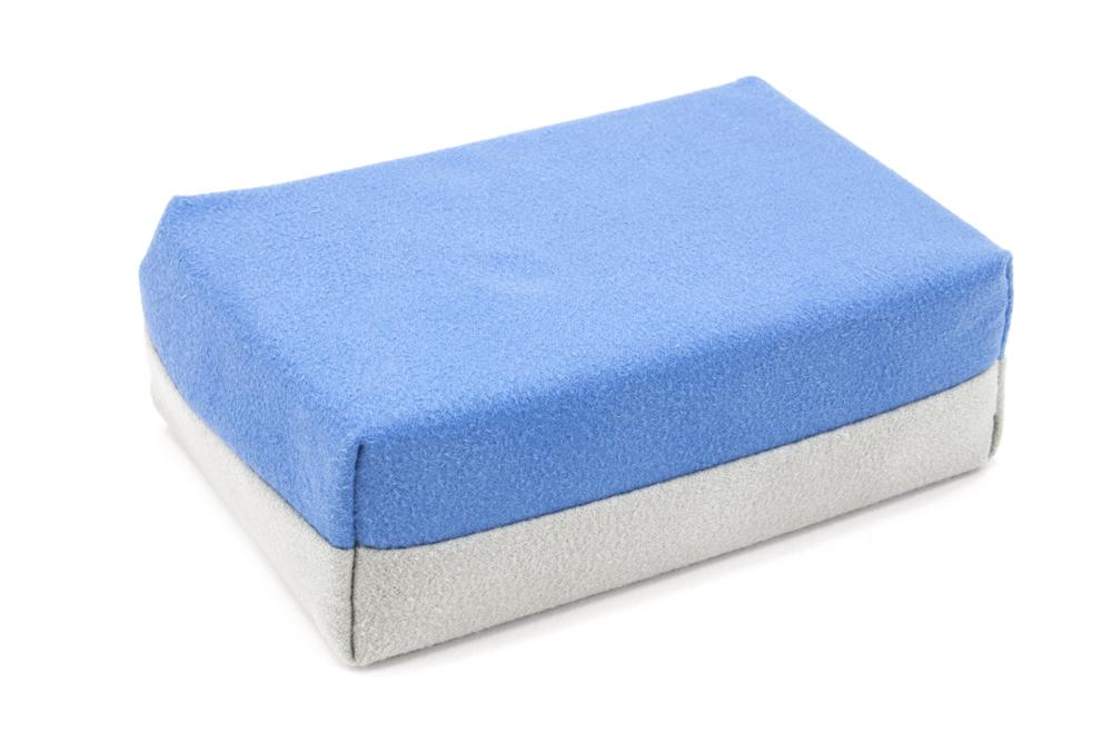 Autofiber Sponge [Saver Applicator Smooth] Microfiber Suede Applicator Sponge with Plastic Barrier - Blue &amp; Gray - 12 pack