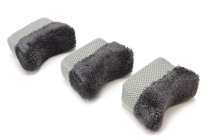 Autofiber Applicator Silver / Curved - Medium (3 pack) [Tire Saver] Dressing Applicator with Barrier Layer (4 in. x 3 in. x 2 in.) 2 pack