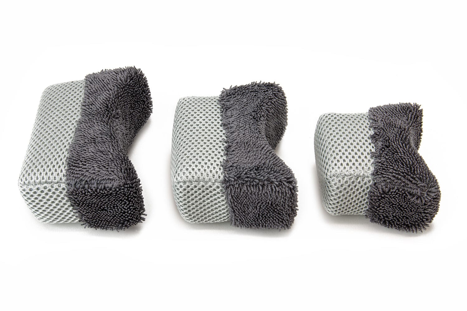 Autofiber Case Applicator Silver / Mix - 3 sizes (3-pack) 48 packs CASE [Tire Saver] Curved Dressing Applicator with Barrier Layer