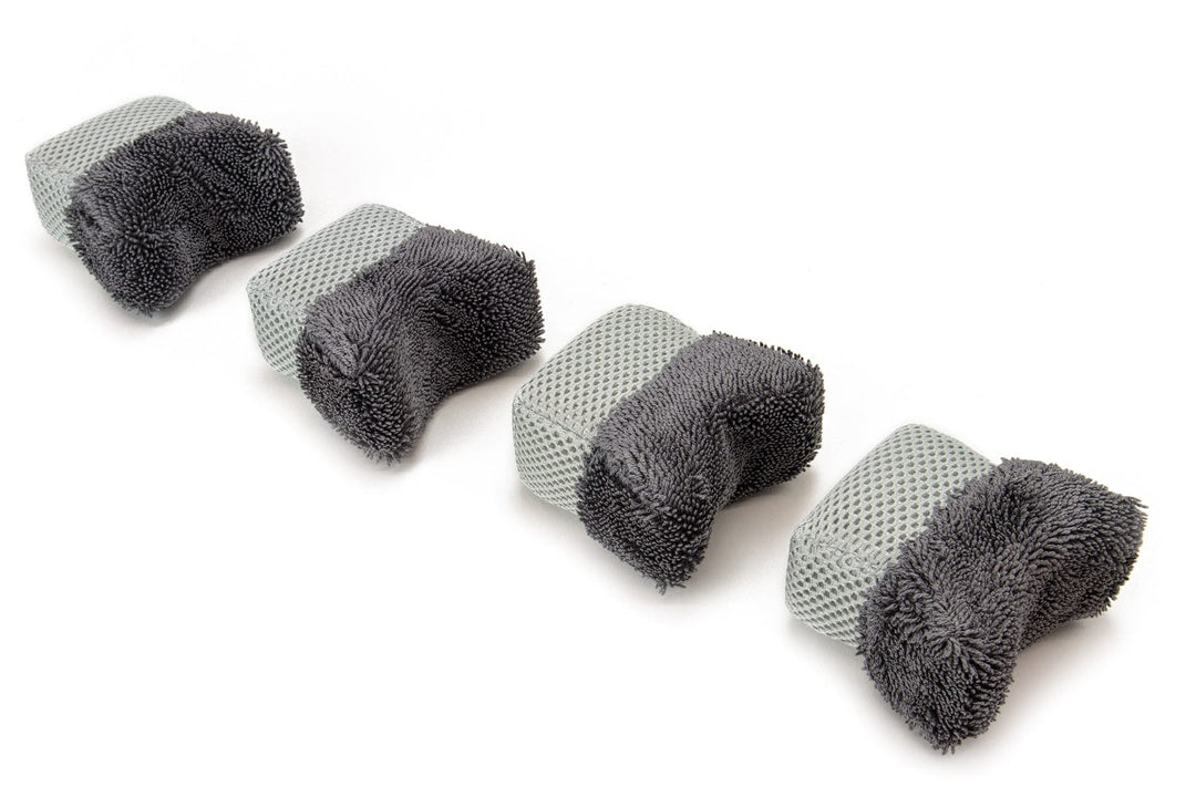Autofiber Applicator Silver / Curved - Small (4 pack) [Tire Saver] Dressing Applicator with Barrier Layer (4 in. x 3 in. x 2 in.) 2 pack