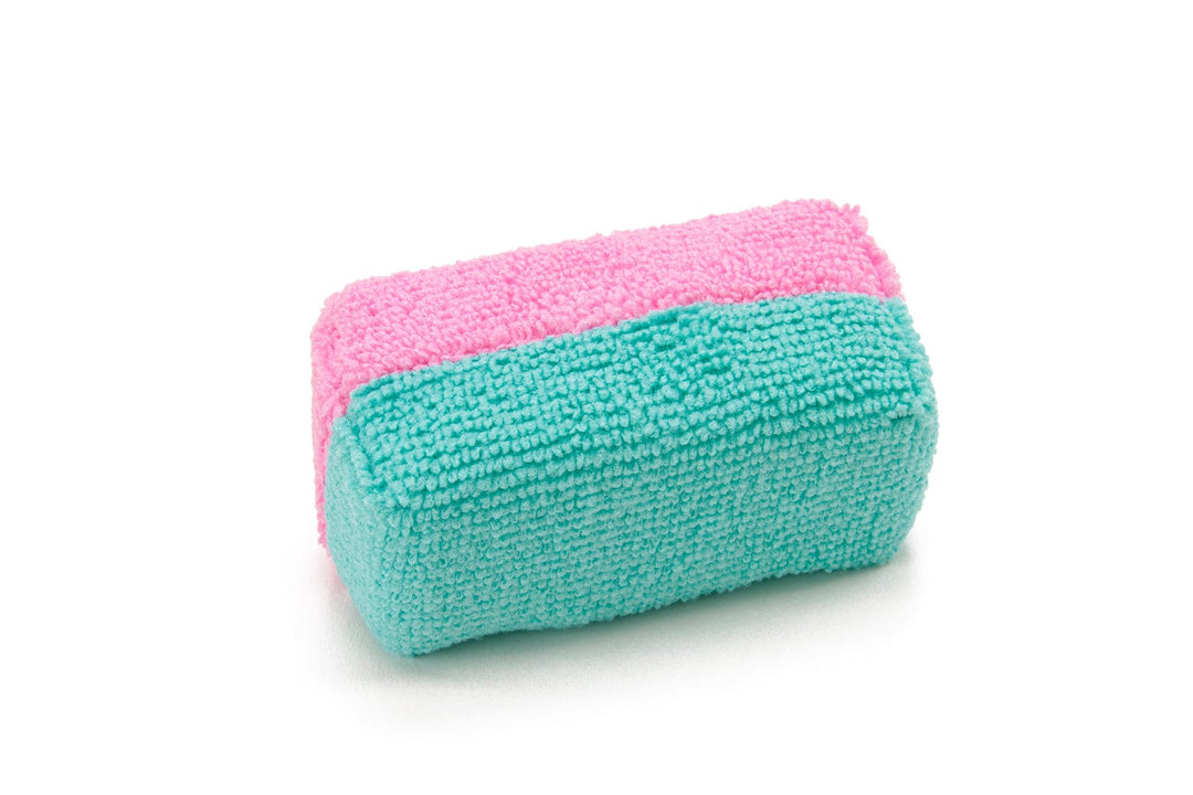 Autofiber Case Sponge Pink/Teal CASE [Saver Applicator] Mini (in bags, no branding) - 3"x1.5"x1.5" -240/case