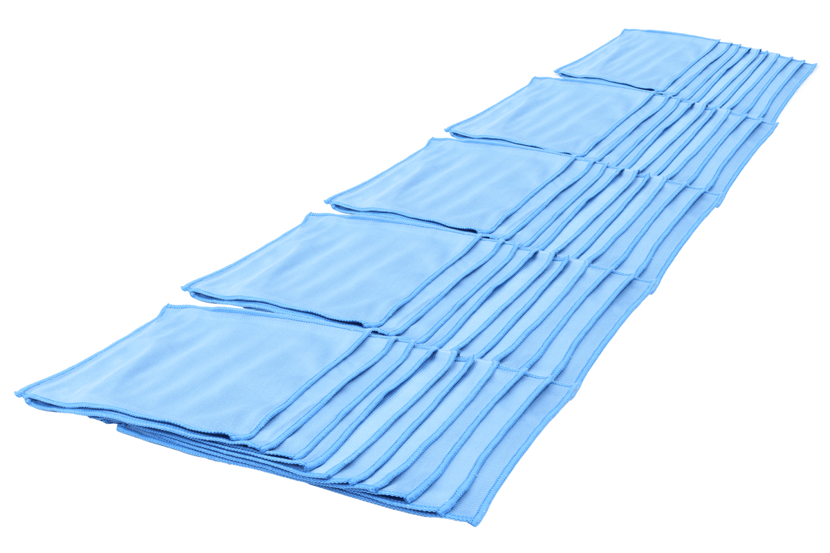 Autofiber Towel [Smooth Glass Mini] Small No Pile PPF and Tint Towels | Lint-Free (8 in. x 8 in. 260 gsm) 50 pack
