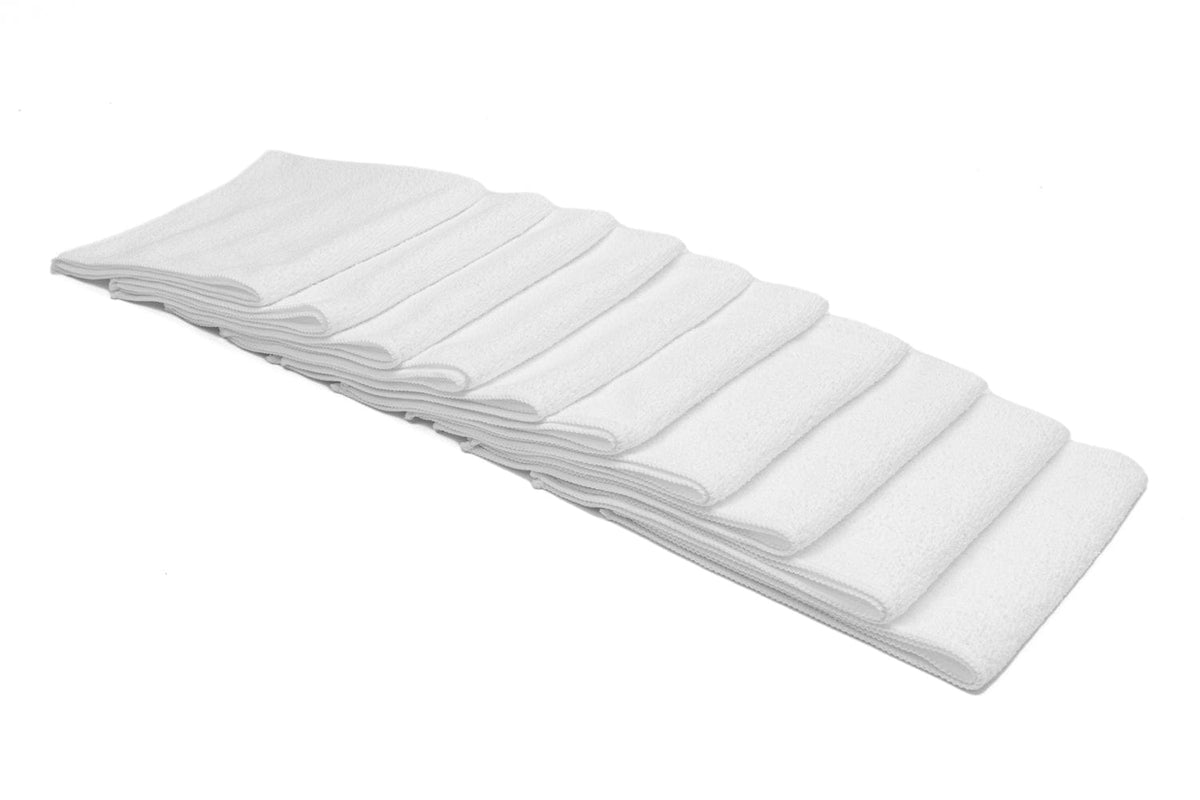 Autofiber Towel White [Utility 230S] Lightweight Microfiber Cleaning Towel 16"x16" - 10 pack