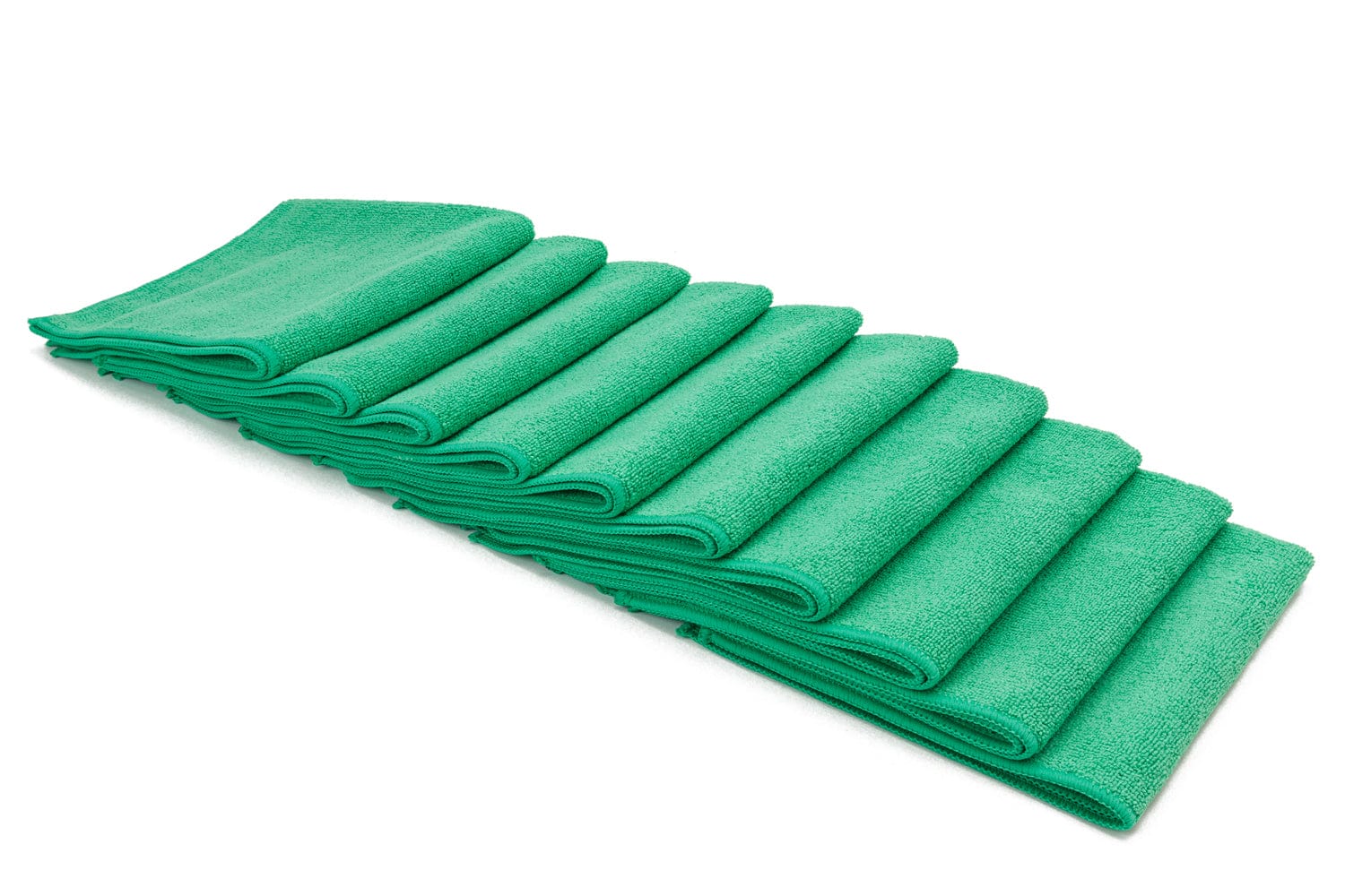 Autofiber Green / Stitched [Utility 300] All-Purpose Edgeless Microfiber Towel (16 in x 16 in., 300 gsm) 10pack