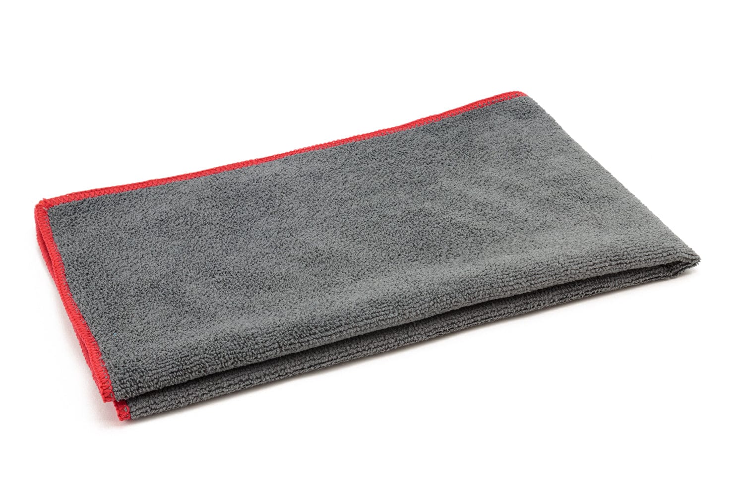 Autofiber Case Towel Gray w/ Red FULL CASE [Utility 400v] Microfiber Car Wash Towels 16"x27" - Vacuum Packed 20/bag - 6 bags/case