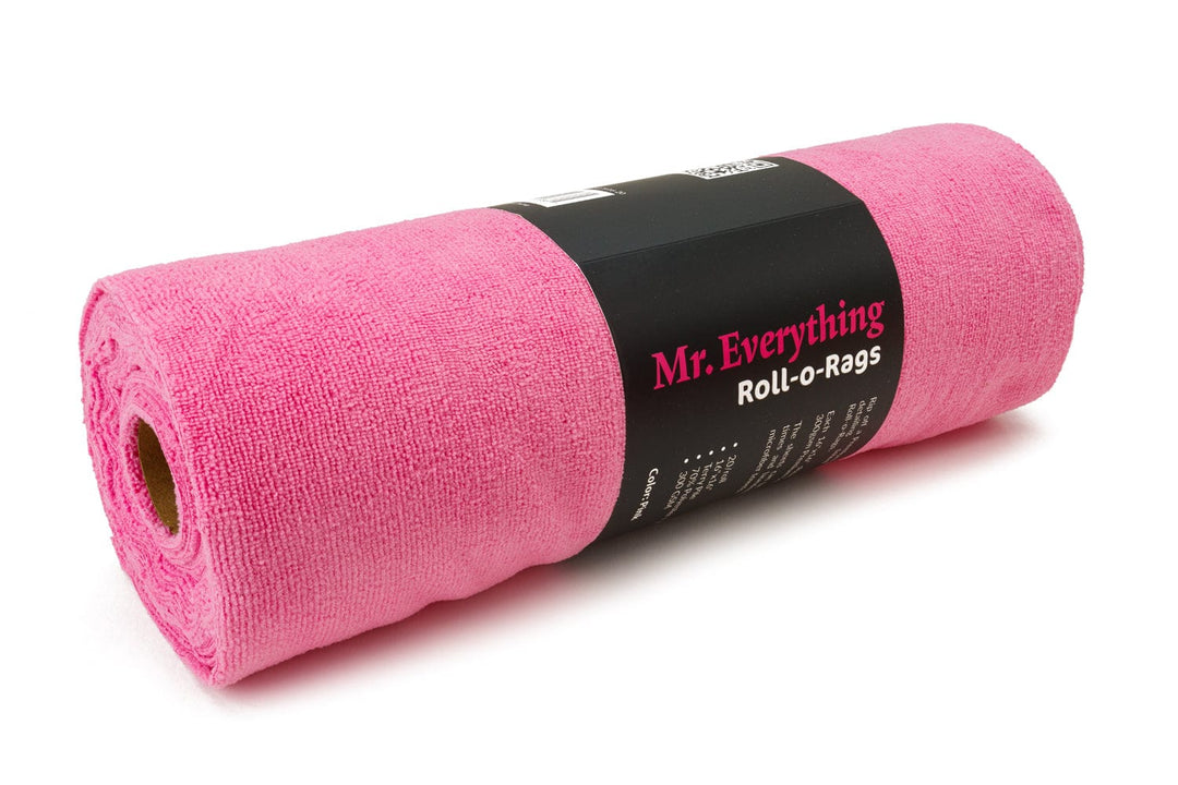 Autofiber Towel Pink [Mr. Everything : Roll-o-Rags] Premium Microfiber Towels on a Roll 16"x16" - 20/roll