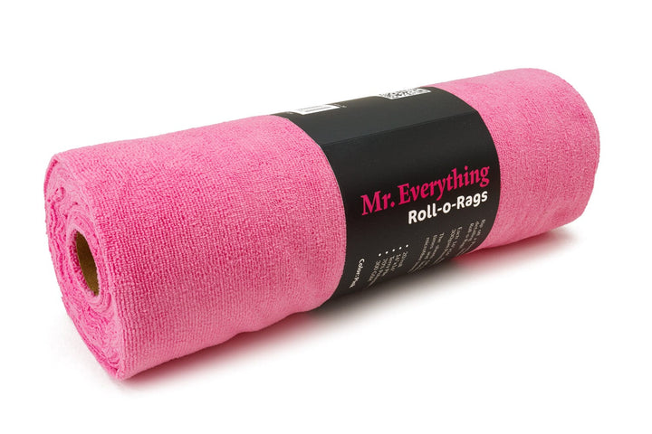 Autofiber Towel Pink [Mr. Everything : Roll-o-Rags] Premium Microfiber Towels on a Roll 16"x16" - 20/roll