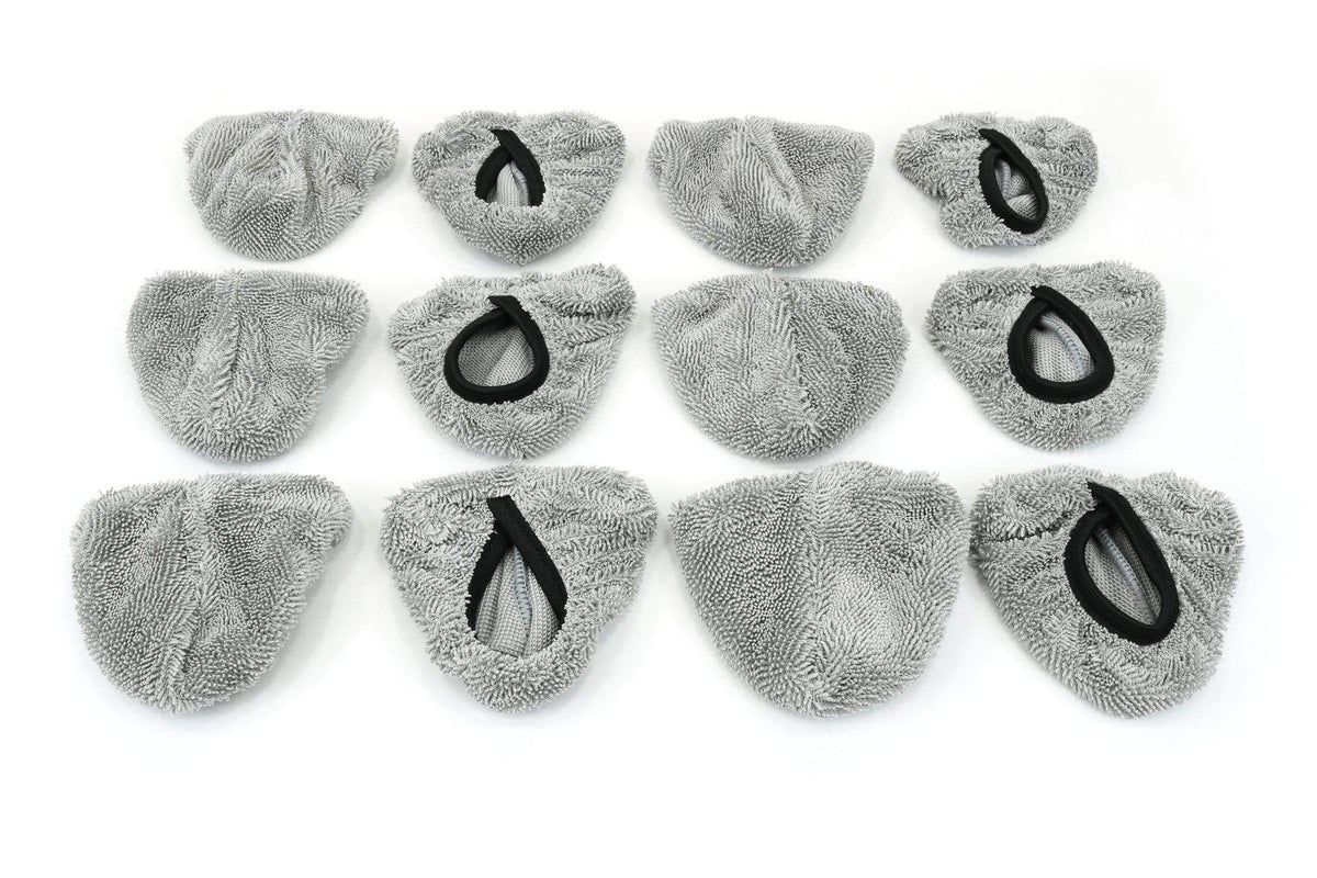 Triangle Head Microfiber Steamer Bonnets (12 Pack) | Autofiber