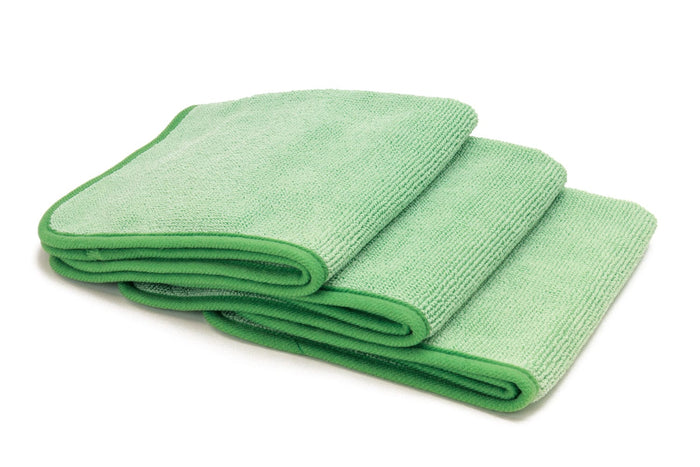 Autofiber Towel Green [Korean Twist] Microfiber Detailing Glass Towels (16 in. x 16 in. 600 gsm) 3 pack