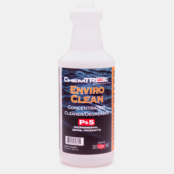 P&amp;S Detail Products Chemical Quart Bottle (empty) Enviro-Clean Concentrated Cleaner