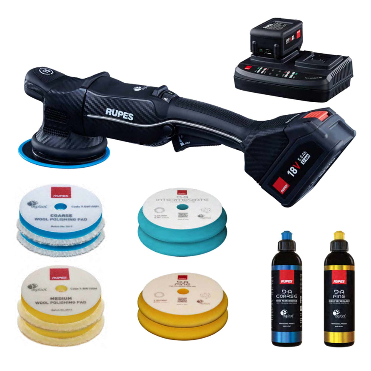 Rupes (Tools) Power Tool HLR15 Bigfoot iBrid Polisher Kit