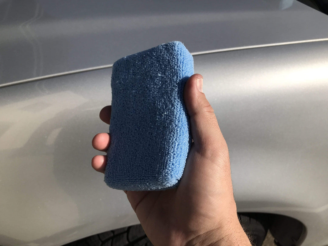 Autofiber Sponge [Block Sponge Thin] Microfiber Applicator Pad (5 in. x 3.5 in. x 0.75 in.) 4 Pack
