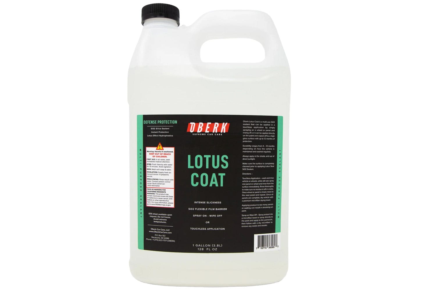 Oberk Chemical Gallon Lotus Coat - Si02 Spray Sealant