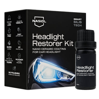 NASIOL Kit Nasiol Headlight Restorer - Nano Ceramic Headlight Restoration and Protection Kit
