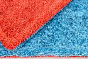 Autofiber Towel Dreadnought MAX Jr. - Triple Layer Microfiber Twist Pile Drying Towel (16 in. x 16 in., 1400gsm) - 2 pack