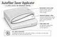 Autofiber Sponge Thin [Saver Applicator] Terry Microfiber Coating Applicator Sponge with Plastic Barrier  - 12 pack