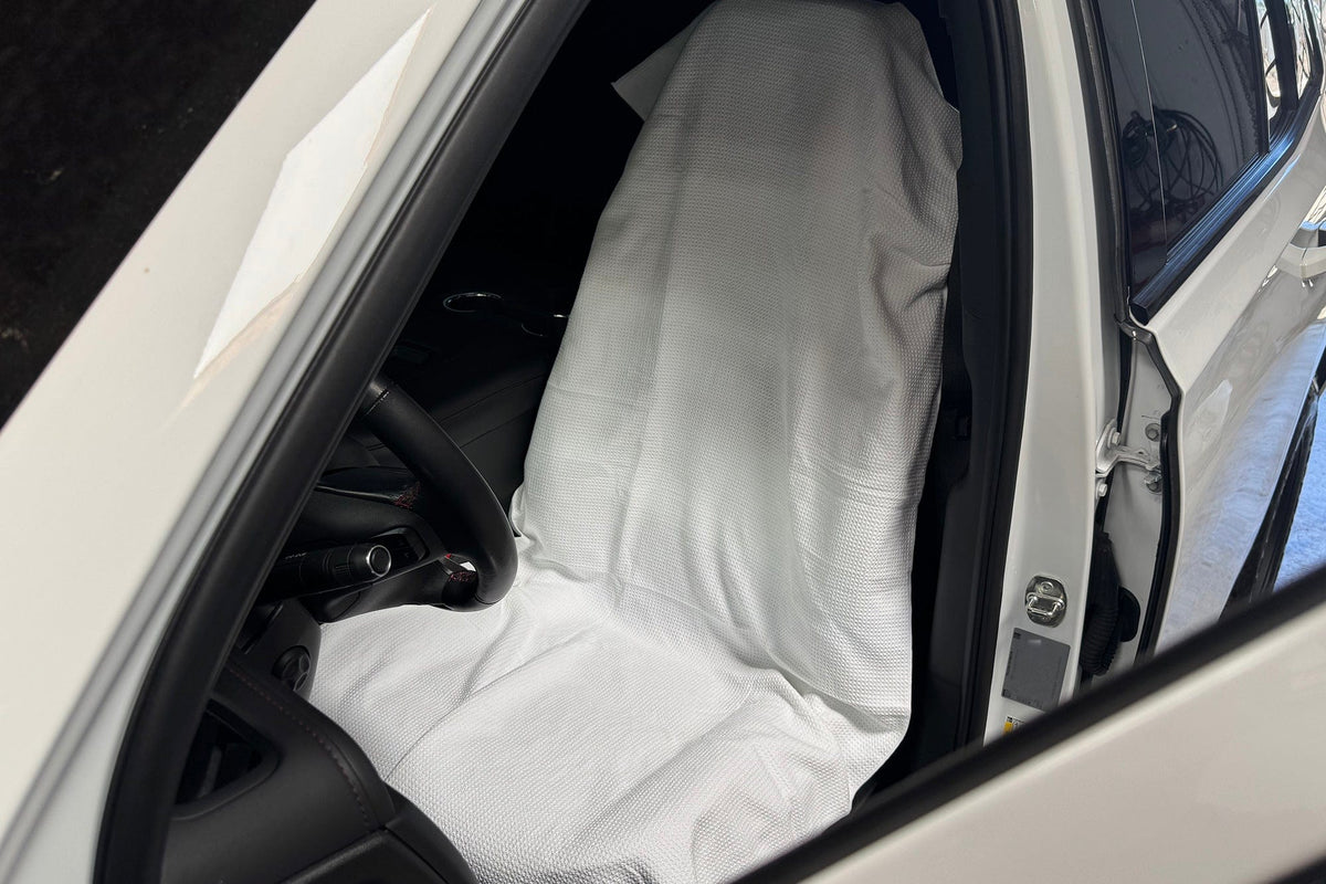 Autofiber Accessory Car Seat Cover - Waffle Weave Microfiber 62"x28"