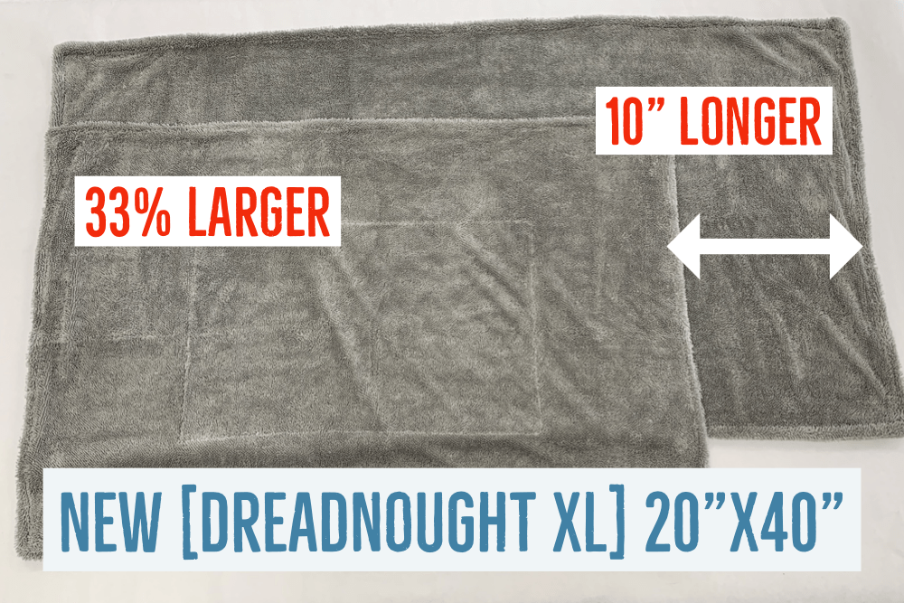 Autofiber Towel Dreadnought XL - Microfiber Car Drying Towel (20 in. x 40 in., 1100gsm) - 1 pack