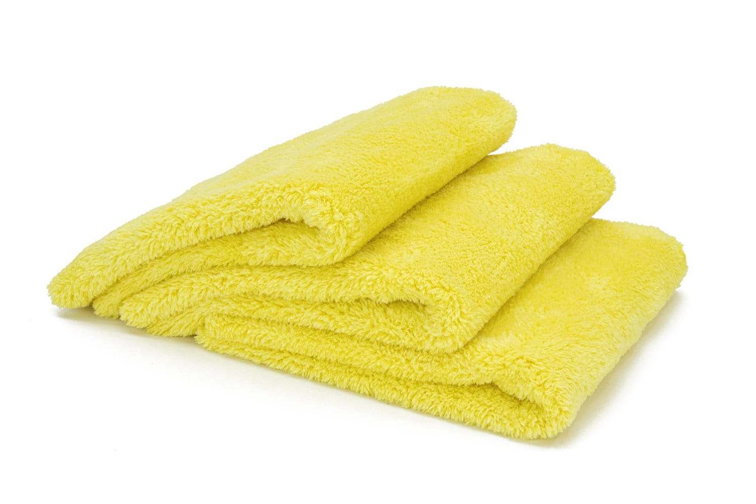 Autofiber Towel Yellow [Korean Plush 550] Edgeless Detailing Towels (16 in. x 16 in. 550 gsm) 3 pack