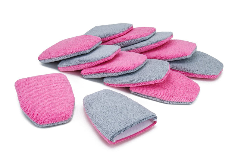 Autofiber Pink [Saver Mitt] Coating Applicator Finger Mitt with Barrier Layer (5 in. x 4 in.) 12 pack