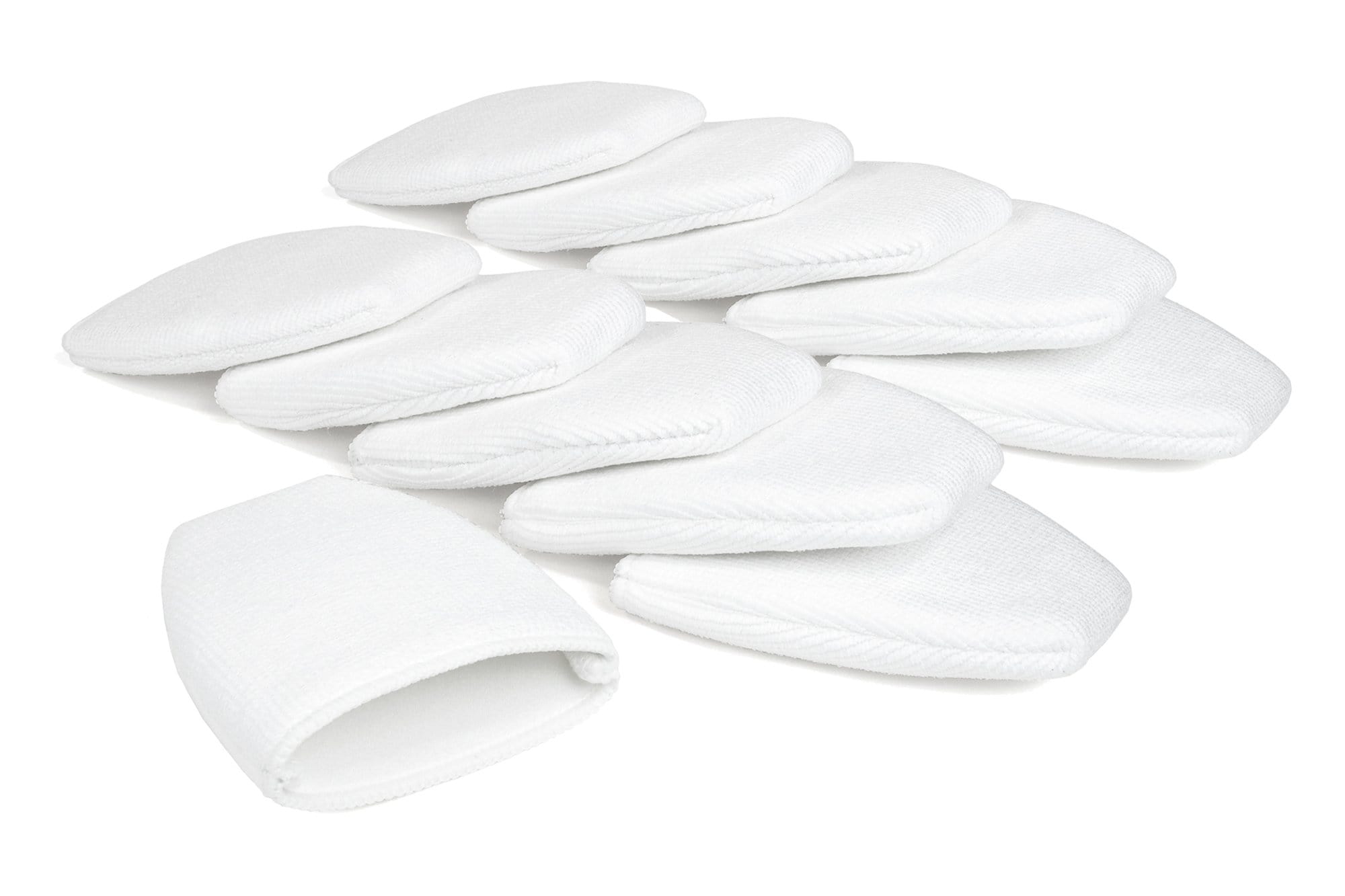 Autofiber White (Pearl Weave) [Saver Mitt] Coating Applicator Finger Mitt with Barrier Layer (5 in. x 4 in.) 12 pack