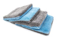 Shine Supply [Flat Out] Microfiber Wash Pad (9"x8") Blue/Gray - 4 pack