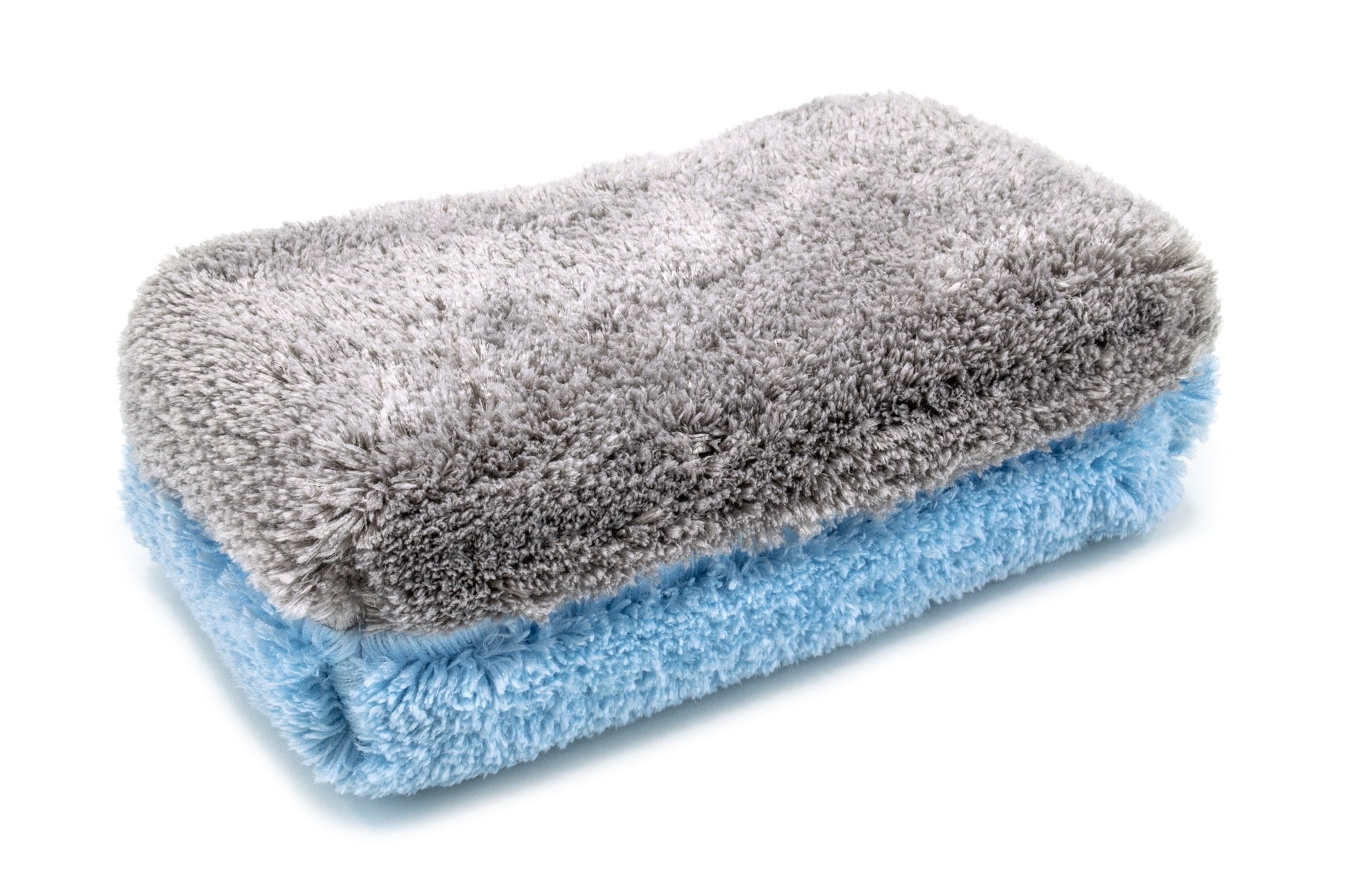 [Block Party] Microfiber Wash Sponge (4.5 x 8 x 2.5) Blue/Gray - 1 pack