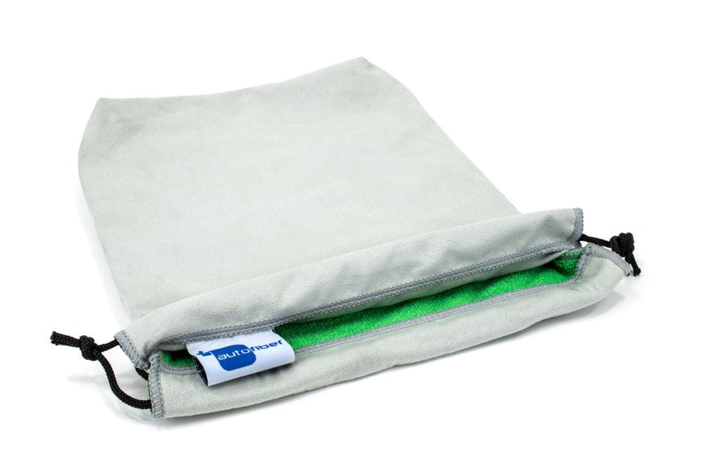 Autofiber Medium (8" wide x 11" tall) / Green [Swag Sack] Microfiber Bag for Detail Clients (1 pack)